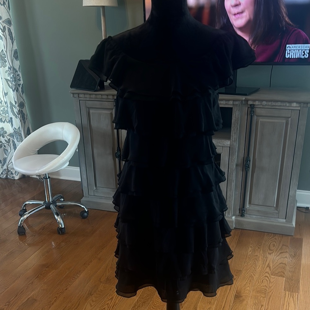 Elegant Black Ruffle Dress